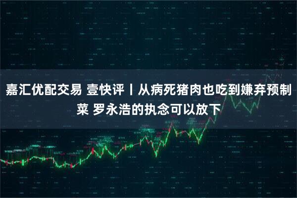 嘉汇优配交易 壹快评丨从病死猪肉也吃到嫌弃预制菜 罗永浩的执念可以放下